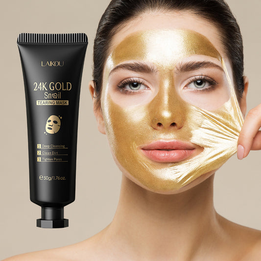 Gold foil peel-off mask, LAIKOU snail mask, Snail essence face mask, Peel-off mask for pore