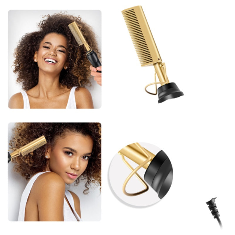 Hair straightening comb, multifunctional heating comb, Multifunctional hair tool,Fast hair straightener,Frizz-free hair comb,Home hair styling,Hair straightener for all hair types,Heated comb for smooth hair,