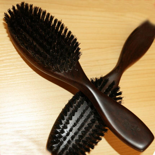 Melysia™ Silk-Glide — The Professional Boar Bristle & Shine-Enhancing Brush