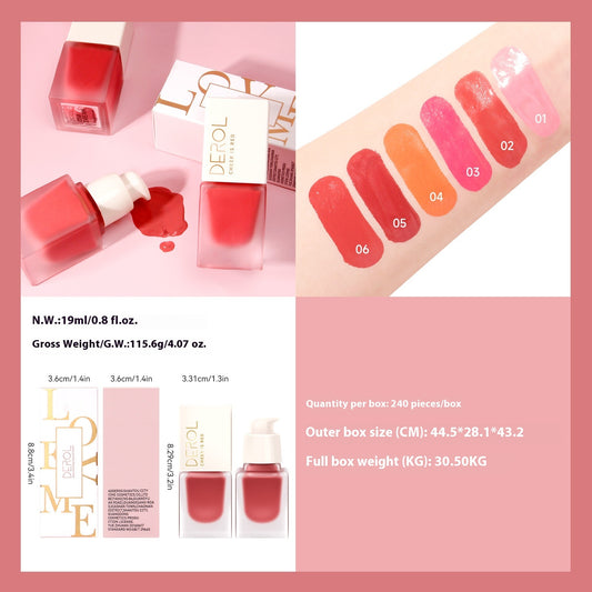 DEROL blush palette, 6-color blush, Natural nude blush, Blendable blush palette