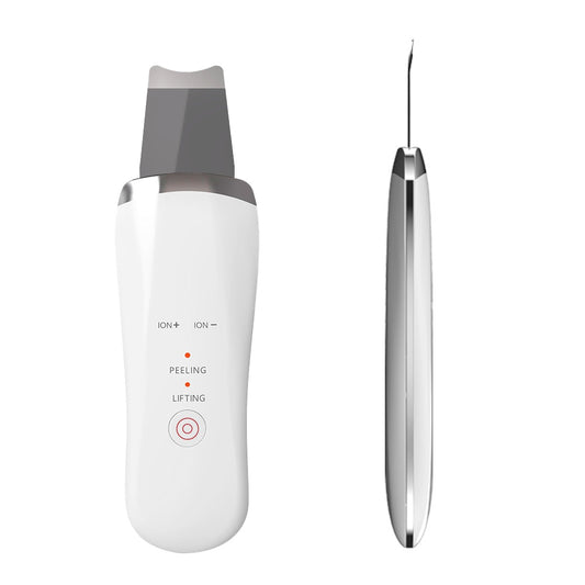 Ultrasonic Skin Scrubber for Deep Pore Cleansing, ultrasonic skin scrubber, deep pore cleansing device, facial skin scrubber, ultrasonic facial tool, pore cleansing device, skincare exfoliation tool, skin cleansing scrubber, at home facial device, ultrasonic skincare tool