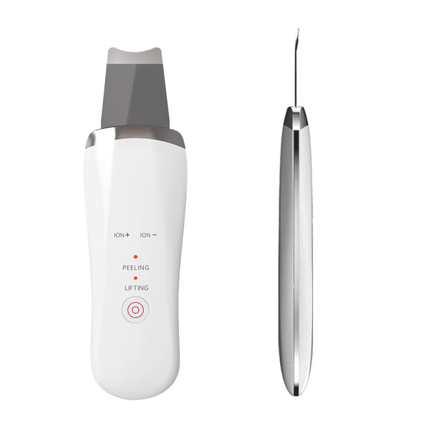 Ultrasonic Skin Scrubber for Deep Pore Cleansing, ultrasonic skin scrubber, deep pore cleansing device, facial skin scrubber, ultrasonic facial tool, pore cleansing device, skincare exfoliation tool, skin cleansing scrubber, at home facial device, ultrasonic skincare tool