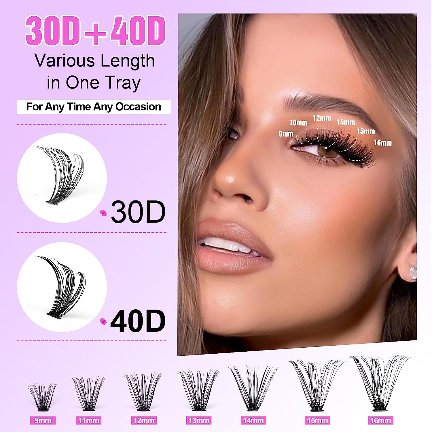 DIY eyelash extensions kit, Individual eyelash extensions, At-home eyelash kit, Professional lash kit