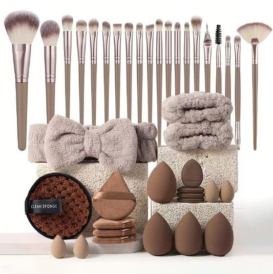 40 piece makeup brush set
beauty blender sponge set
makeup tool set for beginners
professional makeup brush kit
soft makeup blender puffs
