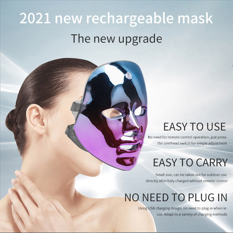 7 color LED face mask, LED light therapy mask, MelysiaBeauty LED mask, At-home LED skincare